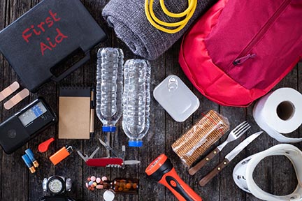 Collection of preparedness items